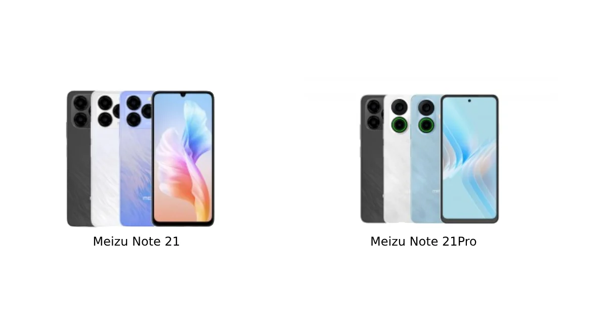 Note 21 and Note 21 Pro, Meizu's 